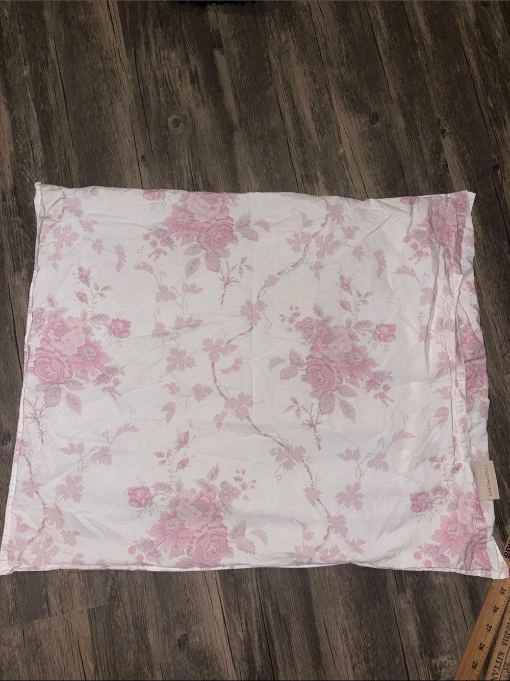 LoveShackFancy Pink Floral Organic two standard pillow cases